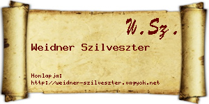 Weidner Szilveszter névjegykártya
